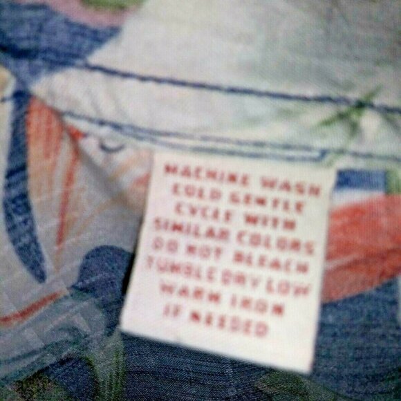 Mens Hawaiian Shirt BIRD OF PARADISE Silk blend XL Caribbean Camp shirt multicol - Picture 7 of 7